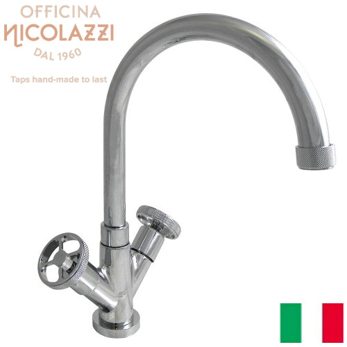 イタリア製 高級水栓金具 キッチン水栓 混合水栓 蛇口 3306 【受注生産】